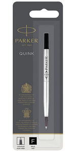 PARKER recharge Stylo Roller pointe moyenne noire blister X 1