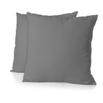 2 taies d'oreiller 63 x 63 cm - Gris anthracite