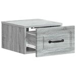 vidaXL Cabinet de chevet mural Sonoma gris 34 5 x 33 x 20 cm