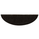 vidaXL Tapis d'escalier auto-adhésifs 10 pièces 56 x 17 x 3 cm Marron foncé Demi-rond