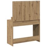 vidaXL Table de Maquillage avec Lumières LED en Chêne Artisan  100x41x135 cm