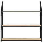 vidaXL Étagère murale 3 niveaux chêne sonoma 80x21x78 5 cm