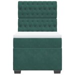 vidaXL Sommier à lattes de lit avec matelas Vert foncé 90x200 cm