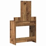 vidaXL Table de Toilette avec tiroir Bois ancien 79 x 41 x 140 cm