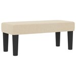 vidaXL Lit à ressorts avec matelas Crème 100 x 200 cm tissu