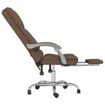 vidaXL Fauteuil de massage inclinable de bureau Marron Tissu