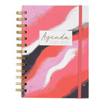Agenda papier semainier - 2022 - 2023 - rose rouge - draeger paris