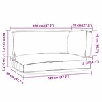 vidaXL Ensemble de coussins pour palette en 3 pièces avec motif de feuilles en tissu Oxford