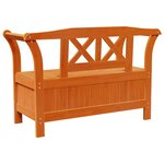 vidaXL Banc de Rangement de Jardin Marron 119 x 76 x 44cm