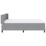 vidaXL Lit à ressorts avec matelas Gris clair 200 x 160 cm Polyester