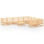 vidaXL Salon de jardin 10 Pièces bois de pin massif