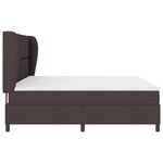 Lit Box Spring vidaXL avec Matelas en Brun Foncé  200x200 cm en Tissu