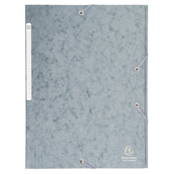 Chemise À Élastiques Maxi Capacity Carte Lustrée 425gm2 - A4 - Gris - X 25 - Exacompta