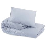 vidaXL Ensemble de housse de couette Gris 155x220 cm Microfibre légère