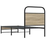 vidaXL Cadre de lit sans matelas 80x200cm chêne fumé bois d'ingénierie