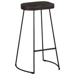 vidaXL Tabourets de bar lot de 2 noir 45x40x78 cm bois manguier massif