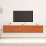 vidaXL Cabinets muraux avec porte 2 Pièces Marron cire 100 x 30 x 35 cm