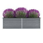 vidaXL Lit surélevé de jardin Acier galvanisé 160x40x45 cm Gris