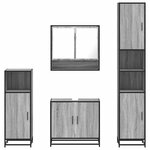 vidaXL Ensemble de meubles de salle de bain 4 Pièces sonoma gris