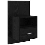 vidaXL Cabinet de chevet avec tiroir 2 Pièces Chêne noir 50 x 32 5 x 80cm