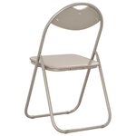 vidaXL Chaise pliante 8 pc Simili cuir Sable 48 x 43 5 x 81 cm
