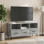 vidaXL Meuble TV Sonoma gris 102 x 34 5 x 50 cm Bois d'ingénierie