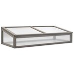 vidaXL Lit surélevé de jardin avec serre 120x54x120 cm Bois de sapin