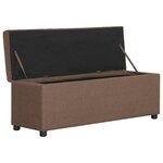Banc banquette avec compartiment de rangement 116 cm marron polyester 02_0010893