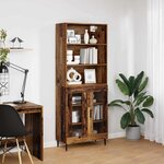 vidaXL Haut Armoire Bois Ancien 69 5 x 34 x 180 cm