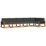vidaXL Ensemble de canapés d'extérieur 6 Pièces Naturel et Anthracite