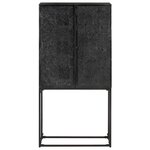 vidaXL Buffet Noir 60x30x120 cm Bois massif d'acacia et de manguier