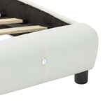 Vidaxl cadre de lit avec led blanc similicuir 150x200 cm