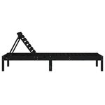 vidaXL Chaises longues lot de 2 noir 199 5x60x74 cm bois massif de pin