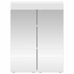 vidaXL Amoire de salle de bain avec miroir avec étagère TULUM Blanc