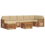 vidaXL Ensemble de canapés d'extérieur 8 pc Naturel et Beige