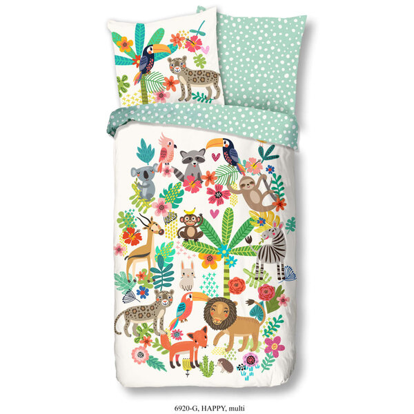 Good Morning Housse de couette pour enfants Happy 135x200 cm