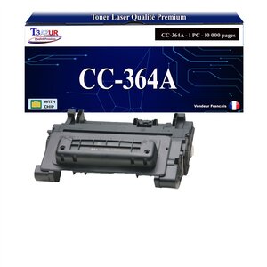 T3AZUR -Toner compatible avec HP CC364A / CE390A (64A/90A) pour HP Laserjet P4014  P4014N  P4015  P4015N  P4015TN  P4015X