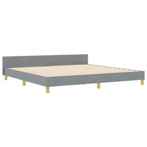 vidaXL Cadre de lit avec tête de lit Gris clair 200 x 200 cm tissu