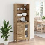 vidaXL Haut Armoire avec tiroir Chêne artisanal 69 5 x 32 5 x 180 cm