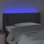 vidaXL Tête de lit à LED Gris foncé 93x16x78/88 cm Tissu