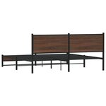 vidaXL Cadre de lit en métal sans matelas chêne marron 180x200 cm