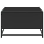 vidaXL Table basse noir 100x57x35 cm bois d'ingénierie et métal