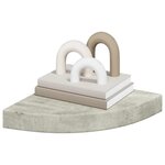 vidaXL Étagère d'angle murale Gris béton 25x25x3 8 cm MDF