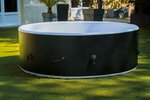 SUNSPA - Spa gonflable rond Dropstitch  6 personnes - Pret en 5 minutes - Couverture et filtre inclus