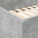vidaXL Cadre de lit superposé avec bureau Gris béton 90 x 190 cm