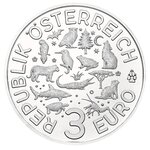 Pièce de monnaie 3 euro Autriche 2016 – Chauve-souris
