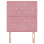 vidaXL Tête de Lit en Velours Argyle Manuel Rose 80 cm Velours