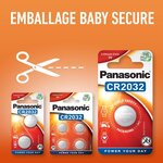 Pile Bouton Lithium CR2032 3V 220mAh x 12 PANASONIC