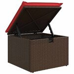 vidaXL Salon de jardin avec coussins 7 Pièces marron résine tressée