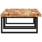 vidaXL Étagère de vasque murale acier et bois massif d'acacia